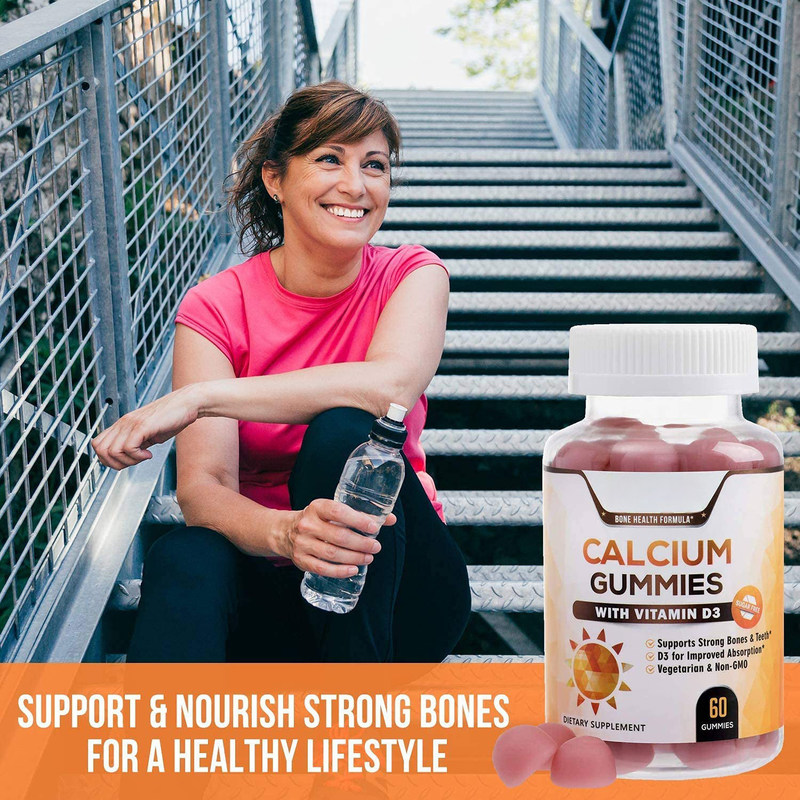 オム プライベート ラベル 菜食 甘い 甘い カルシウム と ビタミン D3 成人用 甘い 健常 な 骨 と 歯 を 支える