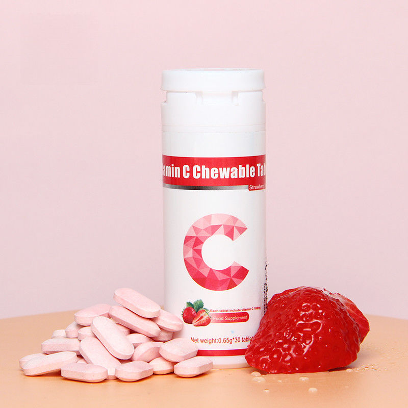 オム プライベート ラベル 肌の白化 免疫サプリメント カスタム ビタミンC 100mg 500mg 噛む錠剤
