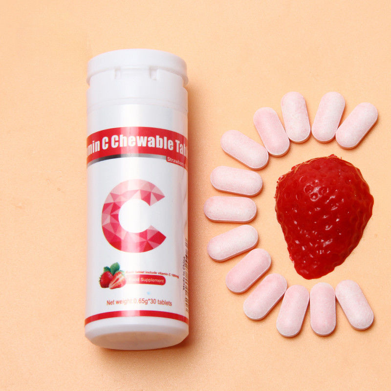 オム プライベート ラベル 肌の白化 免疫サプリメント カスタム ビタミンC 100mg 500mg 噛む錠剤